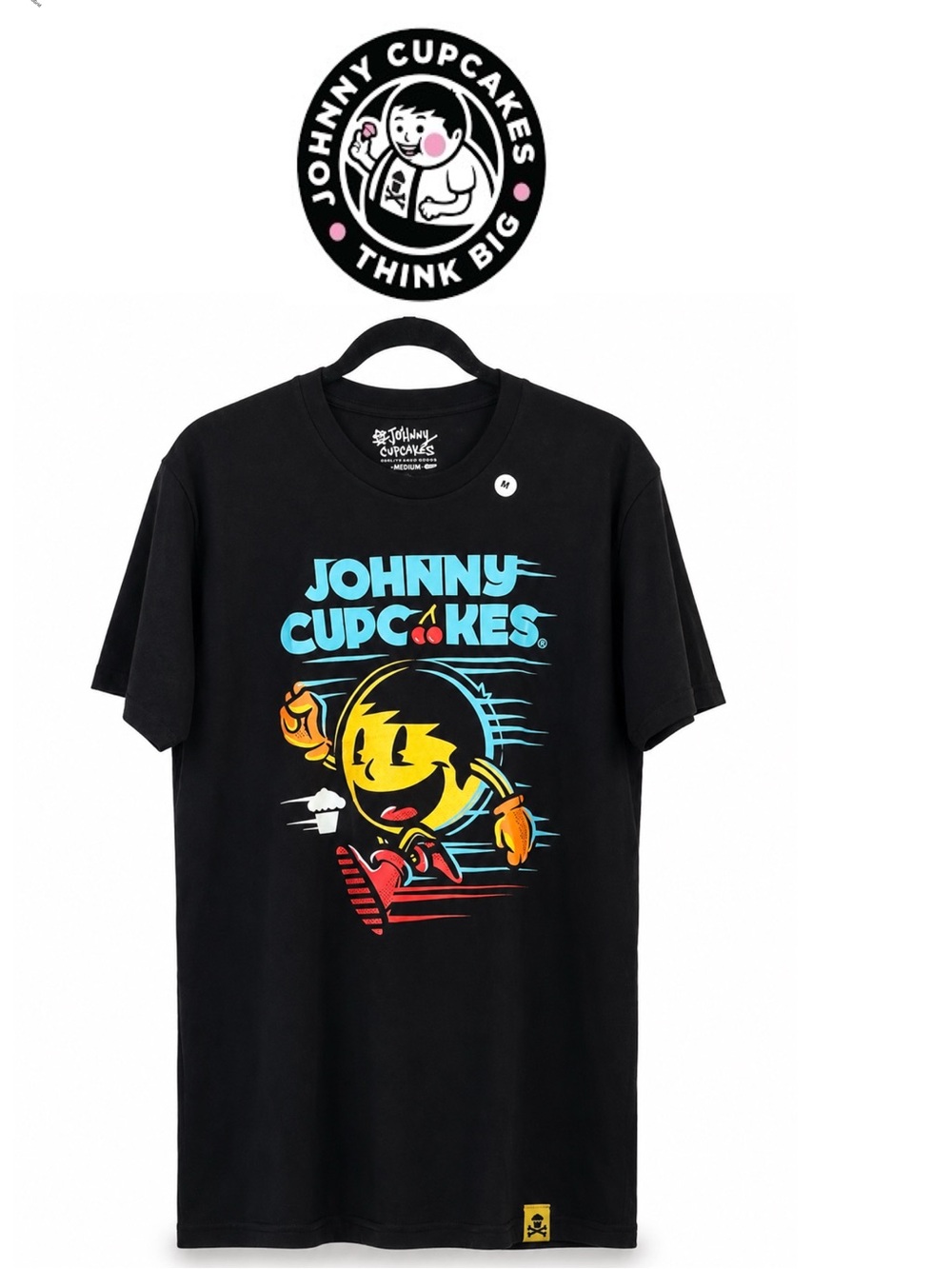 Johnny Cupcakes Snack Man Cherry The Secret Menu Graphic‎ Tee Shirt Medium